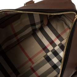 Pre Owned حقيبة بربري الشيستر بولر متوسطة جلد بني فاتح