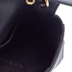 مملوكة مسبقًا Burberry Black Leather Mini DK88 Top Handle Bag