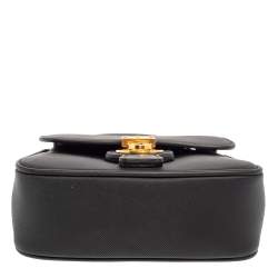 مملوكة مسبقًا Burberry Black Leather Mini DK88 Top Handle Bag