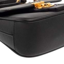 مملوكة مسبقًا Burberry Black Leather Mini DK88 Top Handle Bag