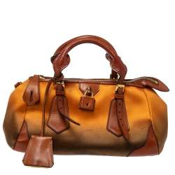 Burberry Ombre Cognac Satin and Leather Padlock Boston Bag Burberry | TLC