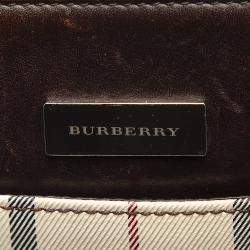 Burberry Brown/Beige House Check Canvas Tote Bag 