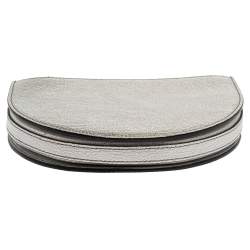 مملوكة مسبقًا حقيبة كتف بربري حمالة سلسلة بيكن جلد فويل فضي