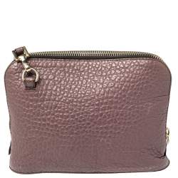 Pre Owned حقيبة كروس بربري هاروغات صغيرة جلد بنفسجي