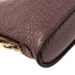 Pre Owned حقيبة كروس بربري هاروغات صغيرة جلد بنفسجي