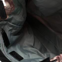 Pre Owned Burberry Pink Check Nylon and Leather Buckleigh Tote