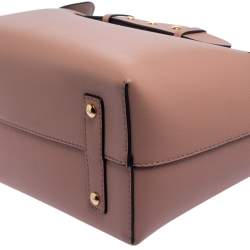 Pre Owned Burberry Pink Leather Small Triple Stud Belt Bag