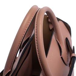 Pre Owned Burberry Pink Leather Small Triple Stud Belt Bag