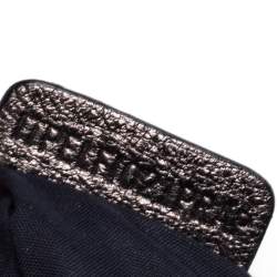 Pre Owned Burberry Metallic Lasercut Soft Leather Drawstring Tote