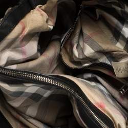 Pre Owned Burberry Black Soft Leather Knot Healy Satchel