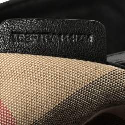 Pre Owned Burberry Black Soft Leather Knot Healy Satchel