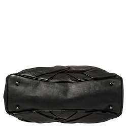 Pre Owned Burberry Black Soft Leather Knot Healy Satchel