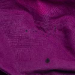 Pre Owned Burberry Black Check Canvas and Leather Large Larkin Hobo