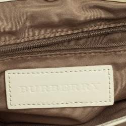 مملوكة مسبقًا Burberry Beige Nova Check Canvas And Patent Leather Shoulder Bag