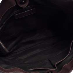 مملوكة مسبقًا Burberry Dark Brown Leather Tassel Hobo