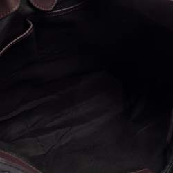 مملوكة مسبقًا Burberry Dark Brown Leather Tassel Hobo