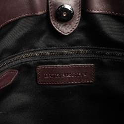 مملوكة مسبقًا Burberry Dark Brown Leather Tassel Hobo