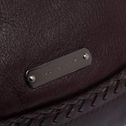 مملوكة مسبقًا Burberry Dark Brown Leather Tassel Hobo