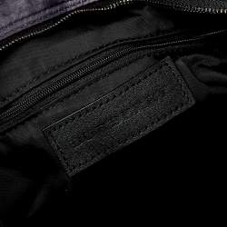 Burberry Black Smoked Check Nylon and Leather Buckleigh Tote