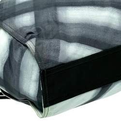 Burberry Black Smoked Check Nylon and Leather Buckleigh Tote