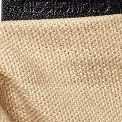 Pre Owned Burberry Multicolor Check Canvas and Leather Snap Tote