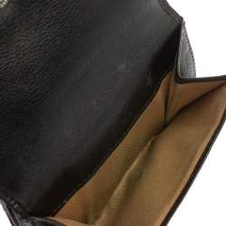 مملوكة مسبقًا Burberry Black/Beige Leather and Canvas Trifold Wallet