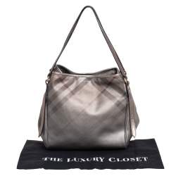 مملوكة مسبقًا Burberry Metallic Nova Check Canvas Canterbury Tote