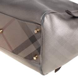 ممل وكة مسبقًا Burberry Metallic Nova Check Canvas Canterbury Tote