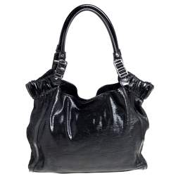 Burberry Black Patent Leather Tote
