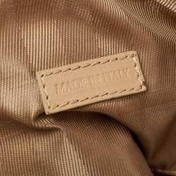 Burberry Beige Leather Horsebit Hobo