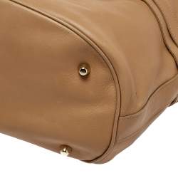 Burberry Beige Leather Horsebit Hobo