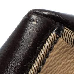 Pre Owned حقيبة كروس بربري بريمروز صغيرة جلد و بلاستيك مشمع هايماركت بيج و بني داكن