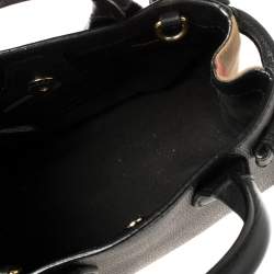 مملوكة مسبقًا Burberry Black Leather and House Check Canvas Mini Banner Tote