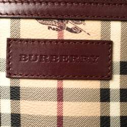 Pre Owned Burberry Multicolor Haymarket Check Canterbury Coated Canvas Tote Bag  