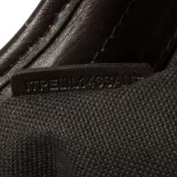 Pre Owned Burberry Beige/Brown Haymarket Coated Canvas and Leather Brooklyn Hobo