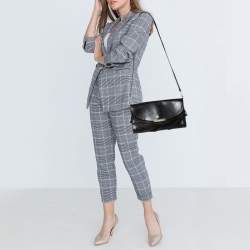 Pre Owned حقيبة كروس بربري كاثرين جلد أسود