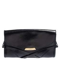 Pre Owned حقيبة كروس بربري كاثرين جلد أسود