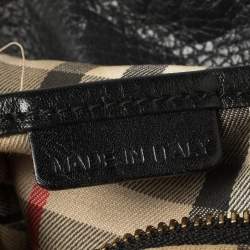 Pre Owned Burberry Black Leather Medium Golderton Tote