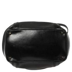 Pre Owned Burberry Black Leather Medium Golderton Tote