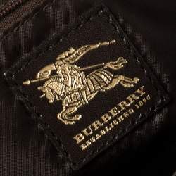 Burberry Beige Haymarket Check PVC and Leather Diaper Messenger Bag
