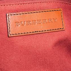 Pre Owned Burberry Brown Leather and Suede Shrimpton Satchel