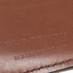 Pre Owned محفظة بربري فرينش جلد وقماش كاروهات هاوس تشيك بني 