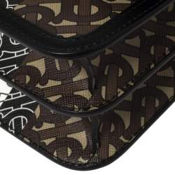  Burberry Multicolor TB-Print Coated Canvas and Leather Crossbody Bag