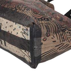 مملوكة مسبقًا حقيبة يد توتس بربري دودل شوبر كانفاس كلاسيك بني قابلة للتحول متوسطة