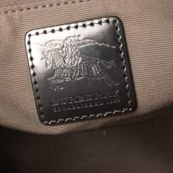 Burberry Metallic Bronze/Beige Nova Check PVC and Leather Messenger Flap Bag