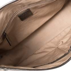 Burberry Metallic Bronze/Beige Nova Check PVC and Leather Messenger Flap Bag