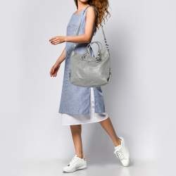 Pre Owned Coach Grey Leather Madison Julianne Tote