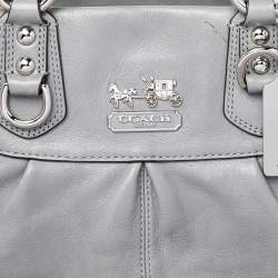 Pre Owned Coach Grey Leather Madison Julianne Tote