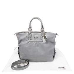 Pre Owned Coach Grey Leather Madison Julianne Tote