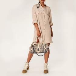 مملوكة مسبقًا حقيبة باولينغ بربري بي في سي كاروهات سموكد بسلسلة متعددة الألوان